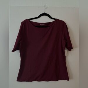 Banana Republic Deep Red Short Sleeve Top